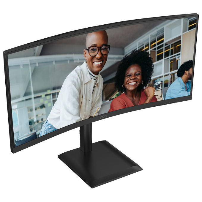 AOC CU34E4CV Monitor PC 34'' Curvo VA UWQHD 21:9 120Hz HDR10 USB-C 90W KVM FreeSync colore Nero