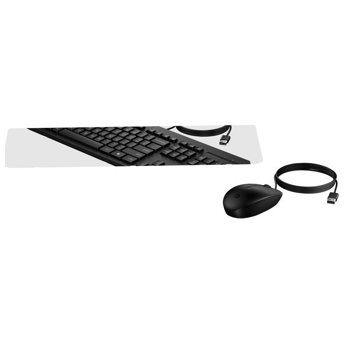 Hp KIT_ Mouse e Tastiera 225 Wired Usb Layout Italiano Nero