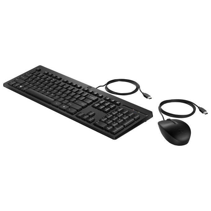 Hp KIT_ Mouse e Tastiera 225 Wired Usb Layout Italiano Nero