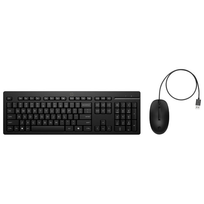 Hp KIT_ Mouse e Tastiera 225 Wired Usb Layout Italiano Nero