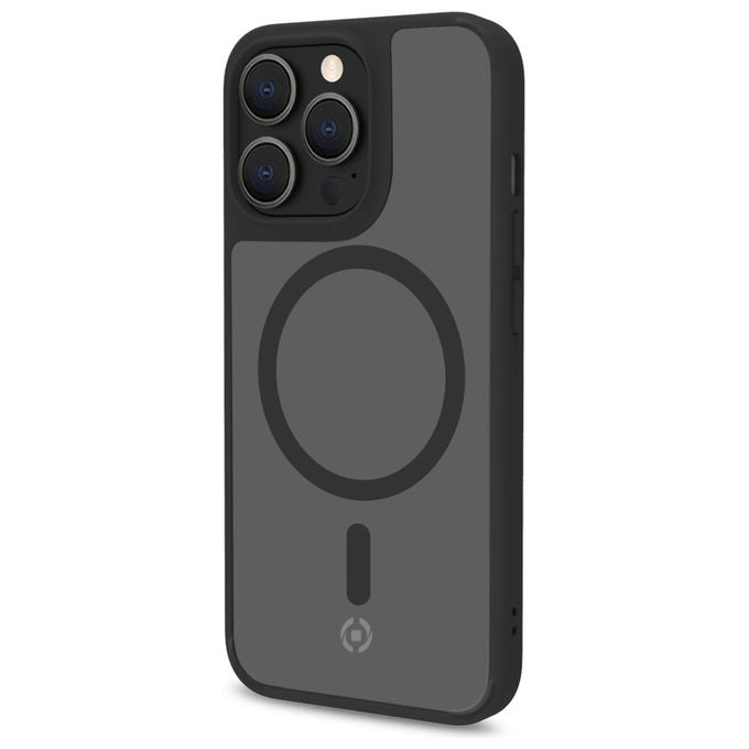 Celly Cover Magmatt Trasparente Nera Compatibile con Apple iPhone 17 Pro