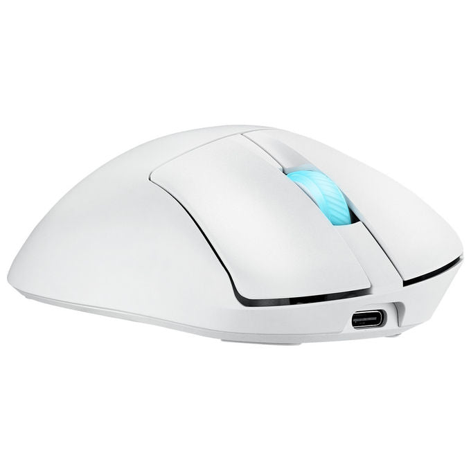 Asus Rog Keris II Origin Wht, Mouse Gaming Ottico, 42000 DPI, Wireless, Bianco