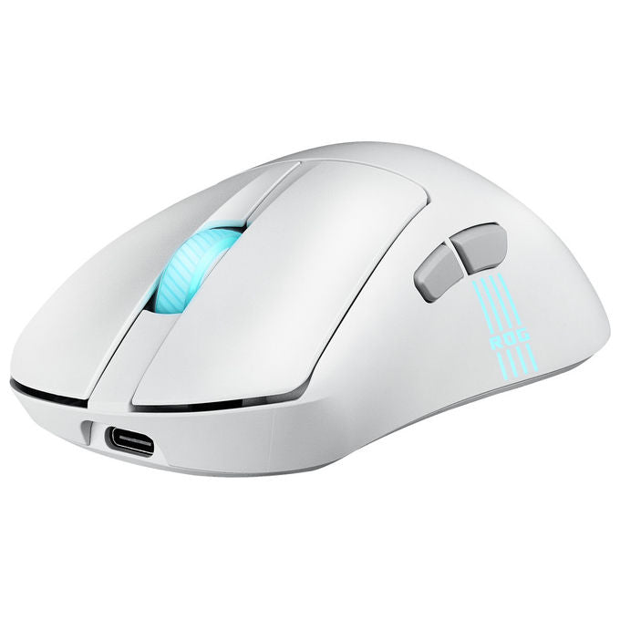 Asus Rog Keris II Origin Wht, Mouse Gaming Ottico, 42000 DPI, Wireless, Bianco