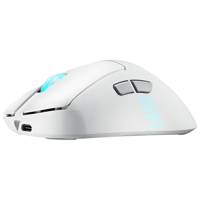 Asus Rog Keris II Origin Wht, Mouse Gaming Ottico, 42000 DPI, Wireless, Bianco