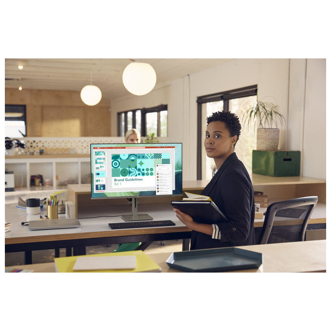 HP, Monitor FHD 27'' Serie 5 527da, LCD Opaco, Altoparlanti, Nero