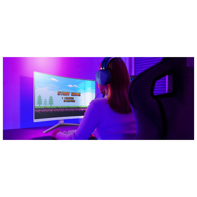 Philips, Monitor Gaming Curvo Evnia 5000 32M2C5501-00, 31.5'' Quad HD, 1 ms, Bianco