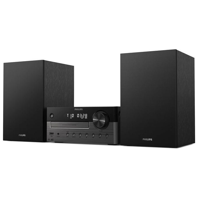 Philips, Microsistema Audio, 80W, DAB+-FM, CD, USB, Bluetooth, Nero-Grigio scuro