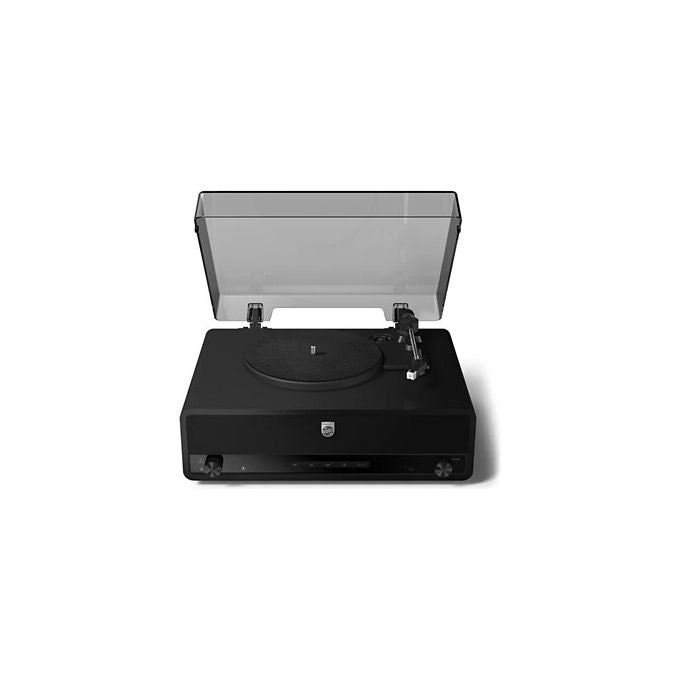 Philips TAV3000B-10 CENTURY Giradischi Bluetooth 3 velocita' Altoparlanti Integrati Bass-Reflex Auracast Arresto Automatico colore Nero