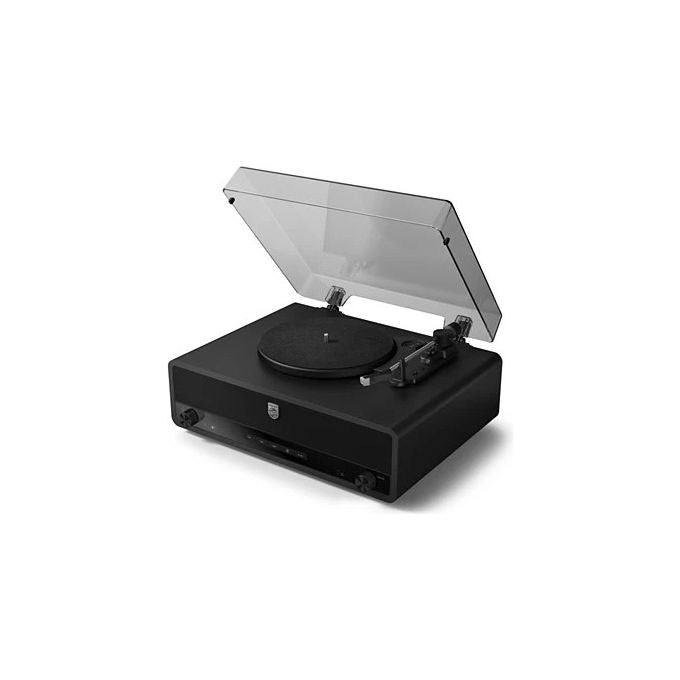 Philips TAV3000B-10 CENTURY Giradischi Bluetooth 3 velocita' Altoparlanti Integrati Bass-Reflex Auracast Arresto Automatico colore Nero
