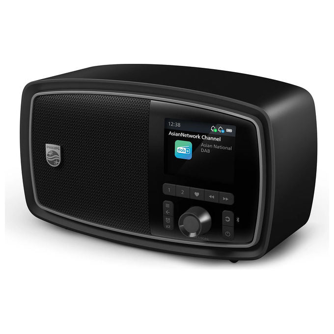 Philips TAV2000DB Radio Portatile DAB+ FM Bluetooth 5.4 5 W Batteria 2600 mAh Doppia Sveglia colore Nero