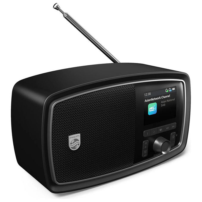 Philips TAV2000DB Radio Portatile DAB+ FM Bluetooth 5.4 5 W Batteria 2600 mAh Doppia Sveglia colore Nero