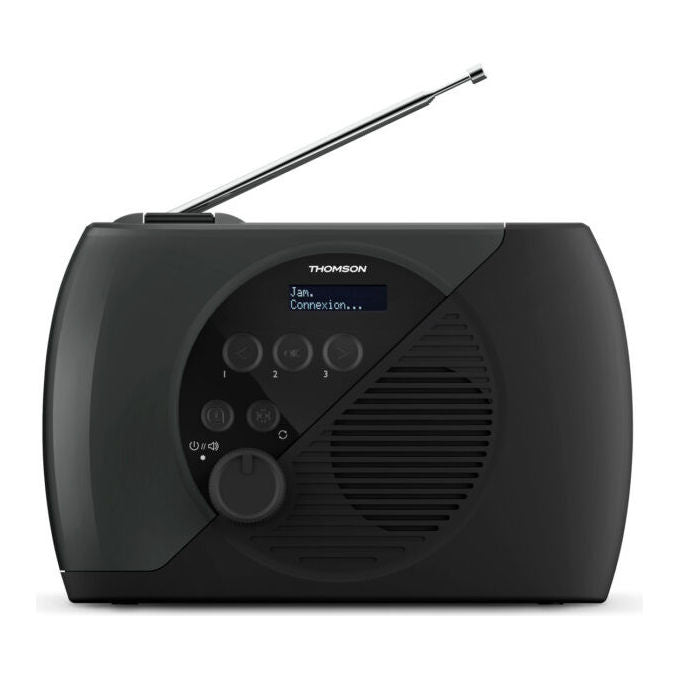 Thomson, Radio Portatile DAB+ e FM, Sveglia, 50 stazioni preimpostate, Nero