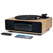 Thomson MIC300TT Sistema Stereo Hi-Fi Giradischi 60W Bluetooth 5.0 Lettore CD Radio FM USB MP3 colore Legno