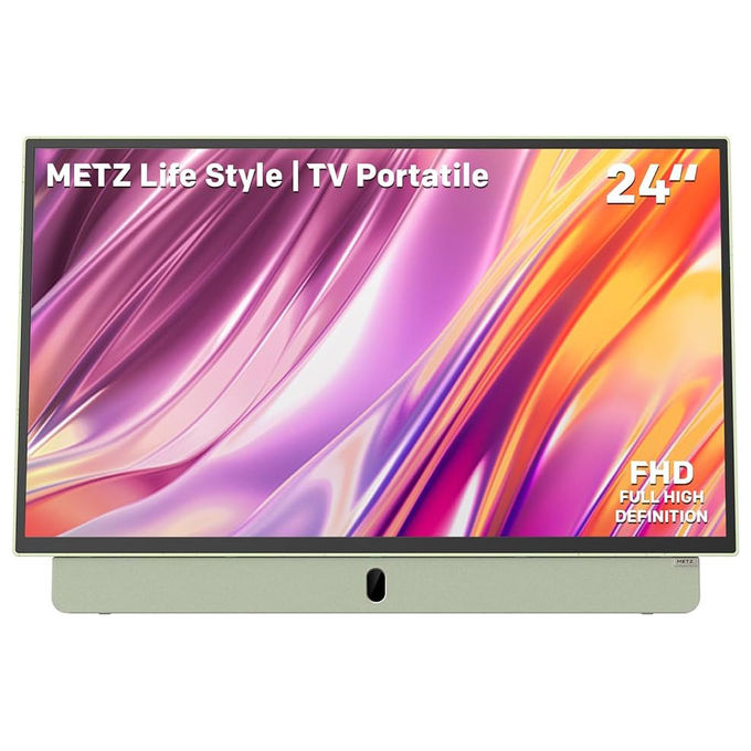 Metz Televisore Portatile 24 Pollici FHD Google TV Verde