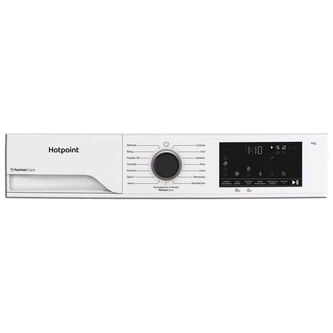Hotpoint HPT 113D BS IT Asciugatrice Pompa di Calore 11 Kg Classe D PetHairCare EasyIron 64 dB (84,6x59,8x67,2 cm) colore Bianco