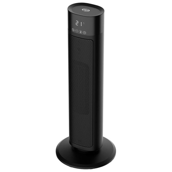 Argoclima Tech Tower, Termoventilatore Elettrico, 2000W, Nero, Con Base Oscillante