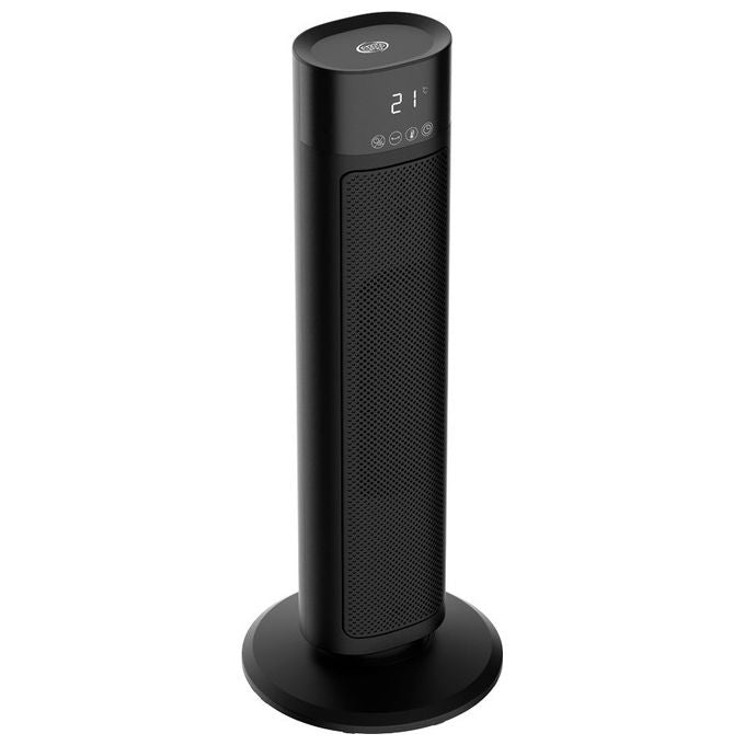 Argoclima Tech Tower, Termoventilatore Elettrico, 2000W, Nero, Con Base Oscillante