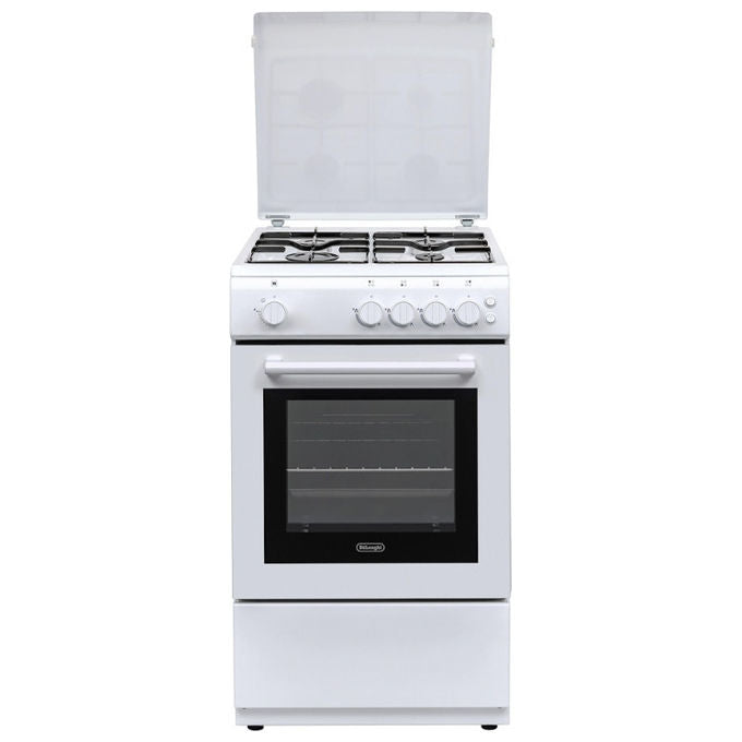 De'Longhi DL554GW2 Cucina a Gas 4 Fuochi Forno Gas Statico 49 L Classe A (83x50x50 cm) colore Bianco