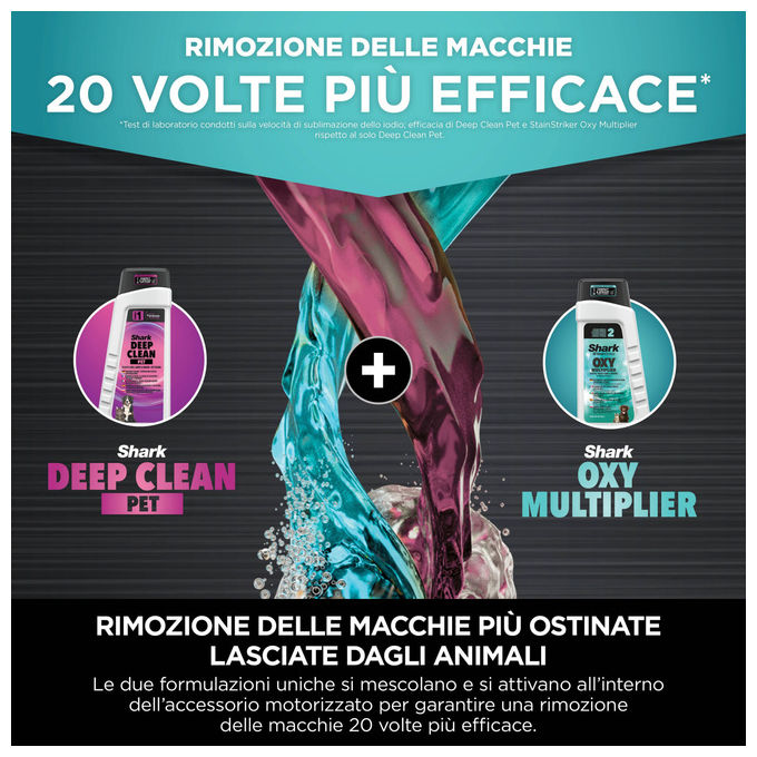 Shark PX250EUT StainStriker HairPro Pet Smacchiatore Portatile 450W 1,2 L 87 dB colore Nero Blu Giallo