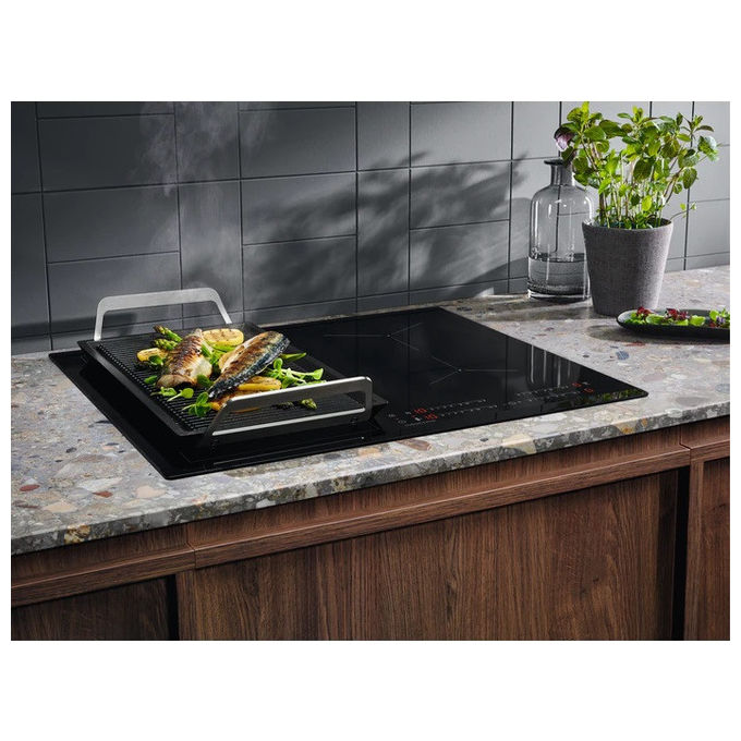 Electrolux, Piano Cottura a Induzione, 4 Fornelli, 59 cm, Vetroceramica Nero