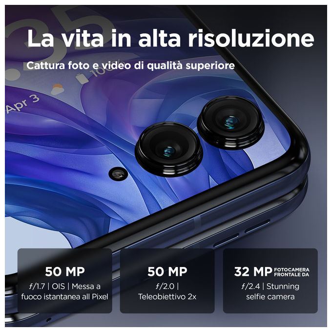 Motorola Razr 50 Ultra, 6.9 Pollici, Doppia SIM, Android 14 5G, Blu Marino