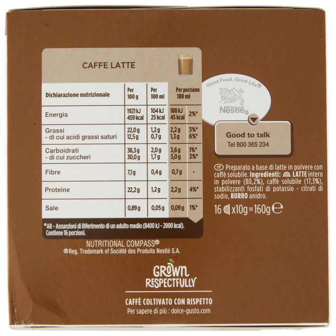 Nescafé Dolce Gusto Caffelatte, 16 Capsule