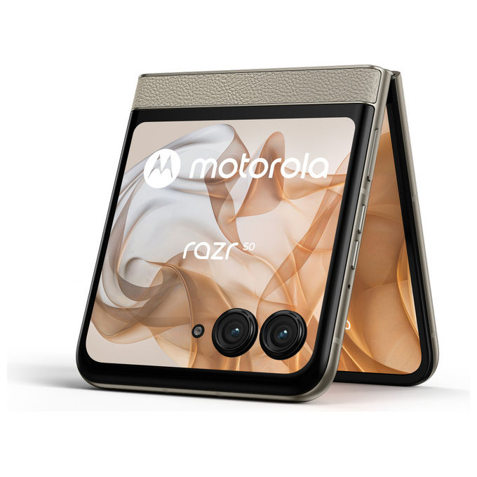 Motorola, Razr 50, Smartphone Pieghevole, 256 GB, 8 GB RAM, 6.9'', Doppia SIM, 5G, Sabbia
