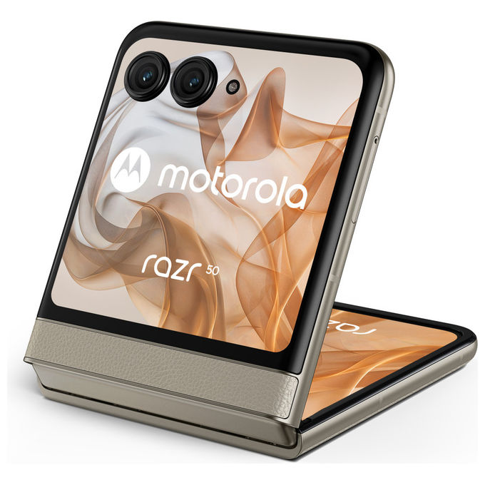Motorola, Razr 50, Smartphone Pieghevole, 256 GB, 8 GB RAM, 6.9'', Doppia SIM, 5G, Sabbia