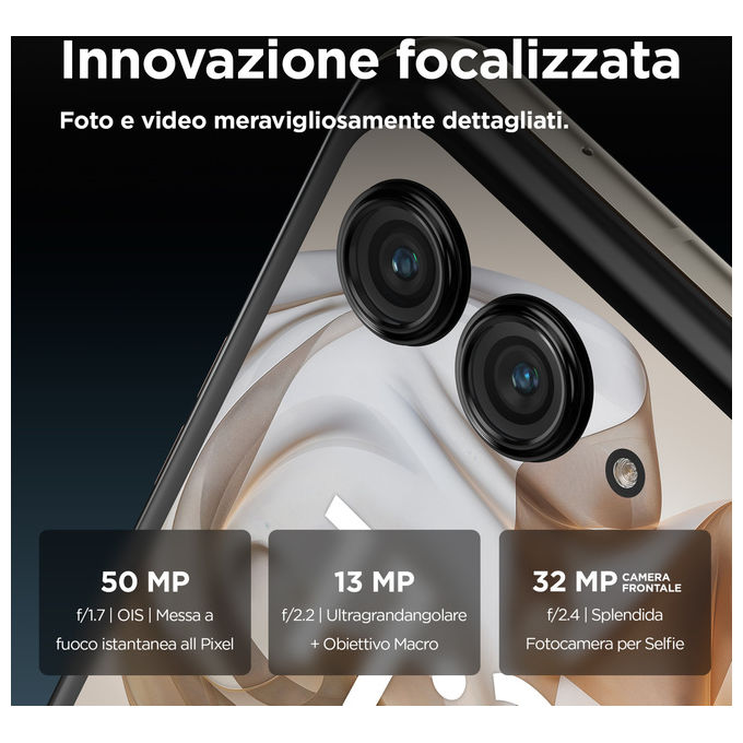 Motorola, Razr 50, Smartphone Pieghevole, 256 GB, 8 GB RAM, 6.9'', Doppia SIM, 5G, Sabbia
