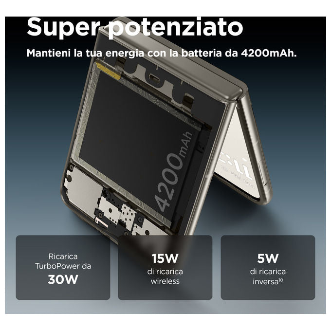 Motorola, Razr 50, Smartphone Pieghevole, 256 GB, 8 GB RAM, 6.9'', Doppia SIM, 5G, Sabbia