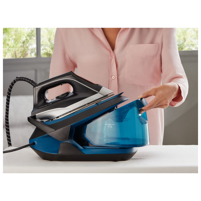 Rowenta VR8322 Turbosteam Ferro da Stiro con Caldaia 2600 W 6.5 bar 120 g-min Serbatoio 1.7 L Piastra Microsteam 400 colore Nero Blu