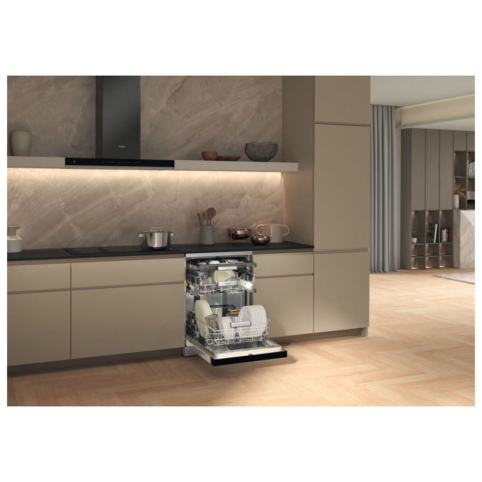 Whirlpool W7F HS51 X MaxiSpace Lavastoviglie Libera Installazione 15 coperti Classe B 41 dB Aquastop (85x60x59 cm) colore Inox
