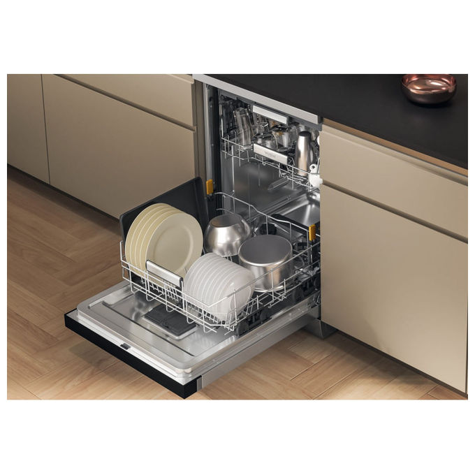 Whirlpool W7F HS51 X MaxiSpace Lavastoviglie Libera Installazione 15 coperti Classe B 41 dB Aquastop (85x60x59 cm) colore Inox