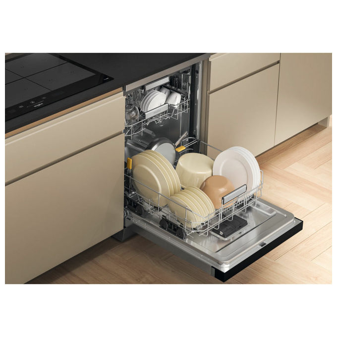 Whirlpool W7F HS51 X MaxiSpace Lavastoviglie Libera Installazione 15 coperti Classe B 41 dB Aquastop (85x60x59 cm) colore Inox