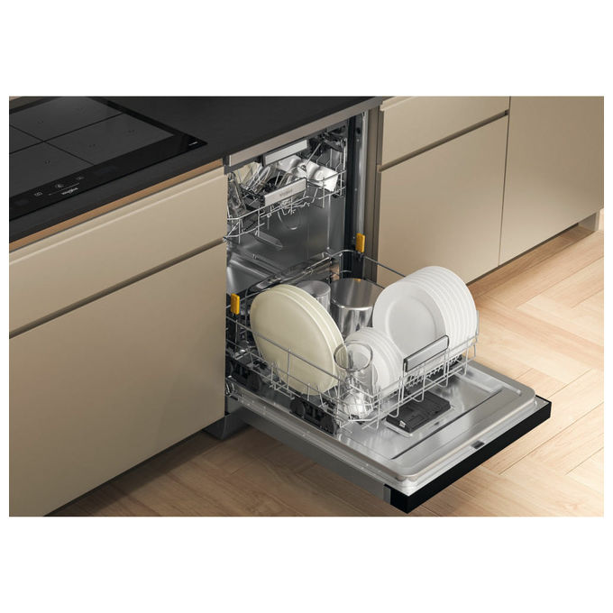 Whirlpool W7F HS51 X MaxiSpace Lavastoviglie Libera Installazione 15 coperti Classe B 41 dB Aquastop (85x60x59 cm) colore Inox