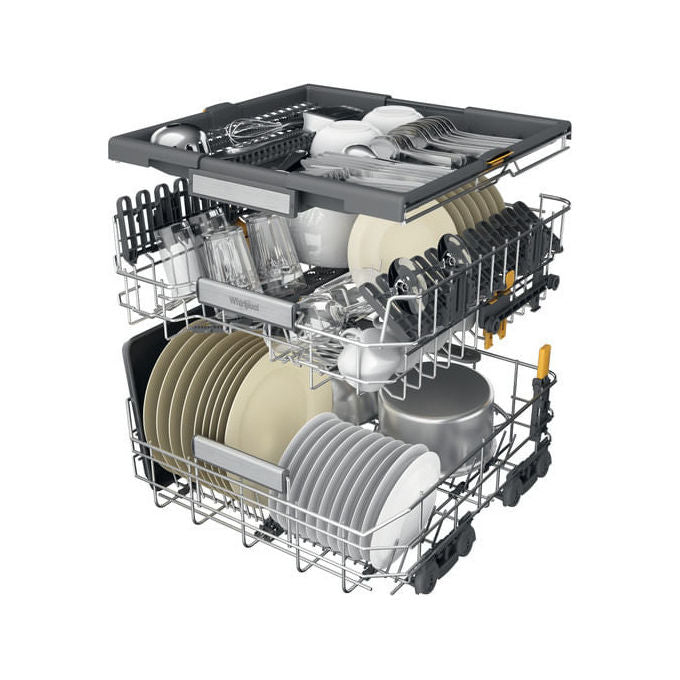 Whirlpool W7F HS51 X MaxiSpace Lavastoviglie Libera Installazione 15 coperti Classe B 41 dB Aquastop (85x60x59 cm) colore Inox