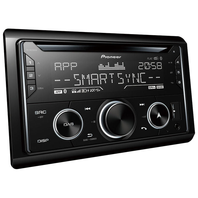 Pioneer, Autoradio 2 DIN, FH-S820DAB, Nero, Bluetooth, DAB+, 200 W