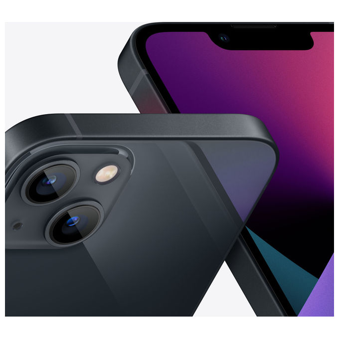 Apple MLPF3QL-A iPhone 13 Smartphone 5G 6.1'' 128GB Doppia Fotocamera 12MP iOS 15 IP68 colore Mezzanotte