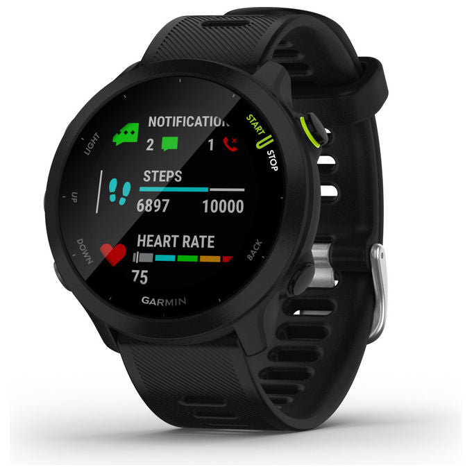 Garmin 010-02562-10 Forerunner 55 Smartwatch GPS Cardiofrequenzimetro Bluetooth 42 mm colore Nero