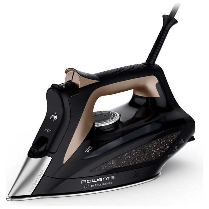 Rowenta DW6341D1 Eco Intelligence Ferro da Stiro a Vapore 2500 W Piastra Microsteam 400 45 g-min colore Nero Marrone