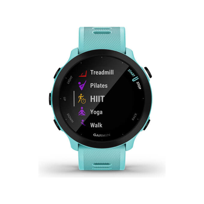 Garmin 010-02562-12 Forerunner 55 Smartwatch GPS Cardiofrequenzimetro 42 mm 14 giorni autonomia colore Turchese
