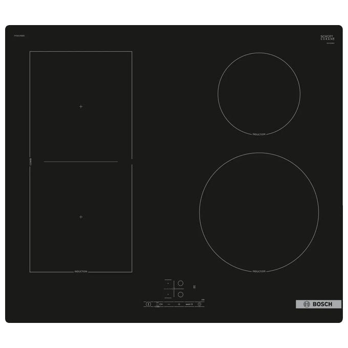 Bosch PVS61RBB5E Serie 4 Piano cottura a induzione 60 cm 4 zone CombInduction PowerBoost Touch Control colore Nero