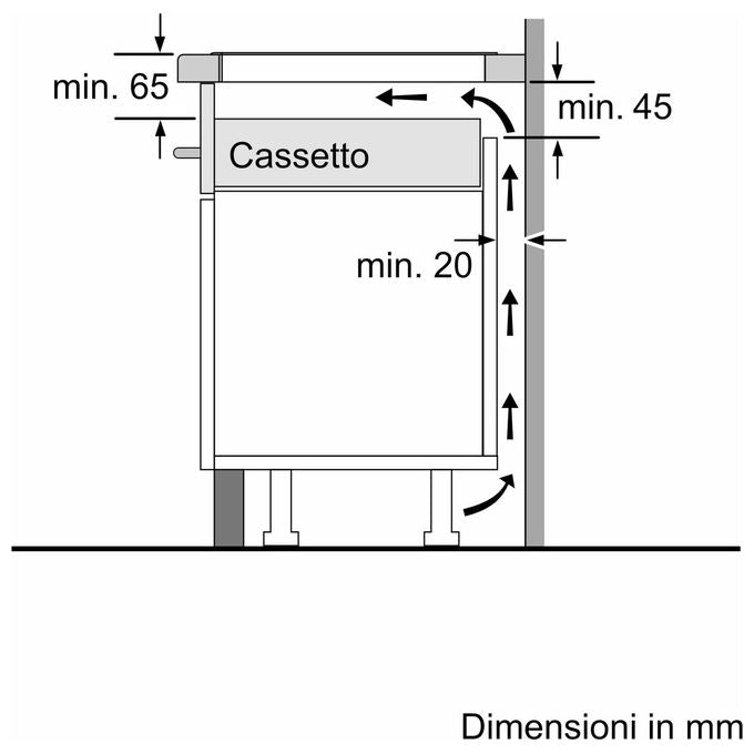 Bosch PVS61RBB5E Serie 4 Piano cottura a induzione 60 cm 4 zone CombInduction PowerBoost Touch Control colore Nero