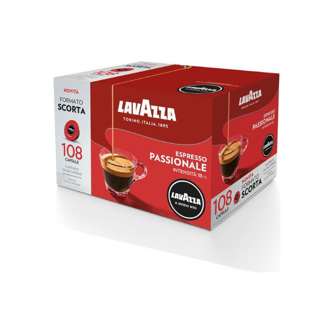 Lavazza A Modo Mio Passionale, 108 Capsule caffe' espresso, Tostatura scura