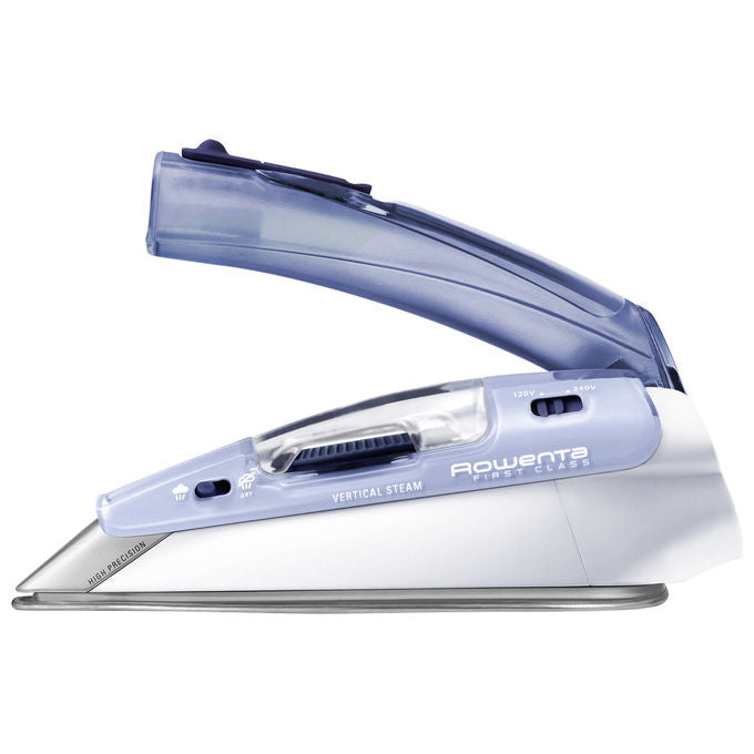Rowenta First Class DA1510, Ferro da Stiro da Viaggio, 1000 W, Doppia Tensione, Lilla-Bianco-Blu