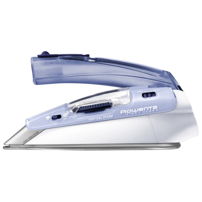 Rowenta First Class DA1510, Ferro da Stiro da Viaggio, 1000 W, Doppia Tensione, Lilla-Bianco-Blu