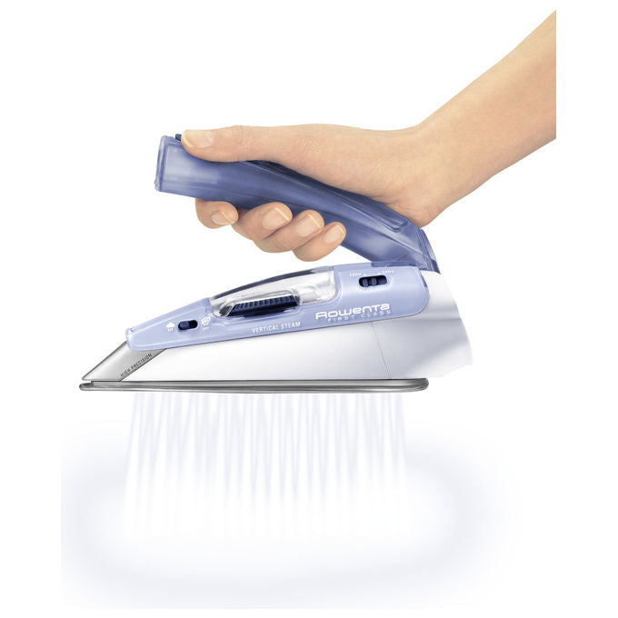 Rowenta First Class DA1510, Ferro da Stiro da Viaggio, 1000 W, Doppia Tensione, Lilla-Bianco-Blu