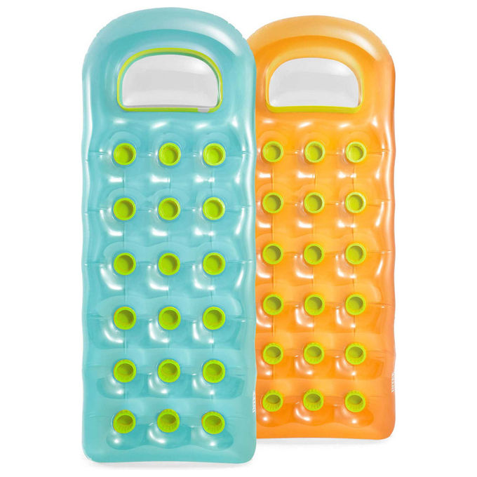 Intex, Materassino Gonfiabile 18 Buchi Con Oblo', 188 x 71 cm