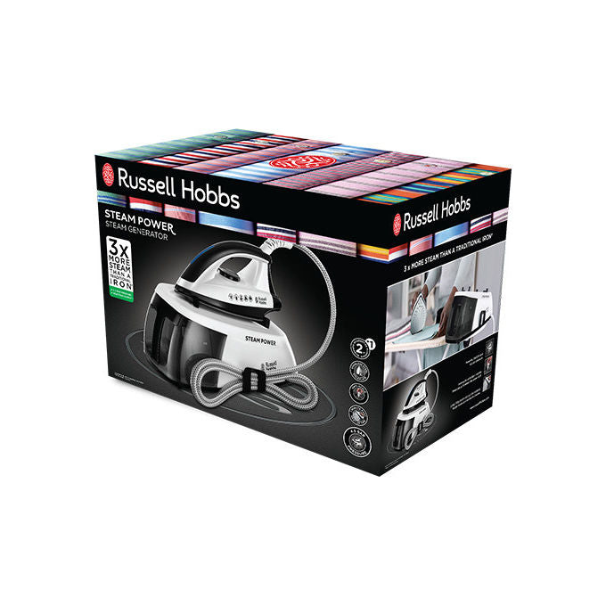Russell Hobbs 24420-56 Steam Power Ferro da Stiro a Caldaia 2400 W 4.5 bar 90 g-min 1.3 L Acciaio Inossidabile colore Bianco