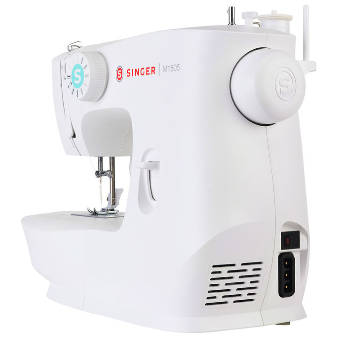 Singer M1505 Macchina da Cucire Elettrica 6 Punti Asola Automatica 4 Tempi Braccio Libero colore Bianco
